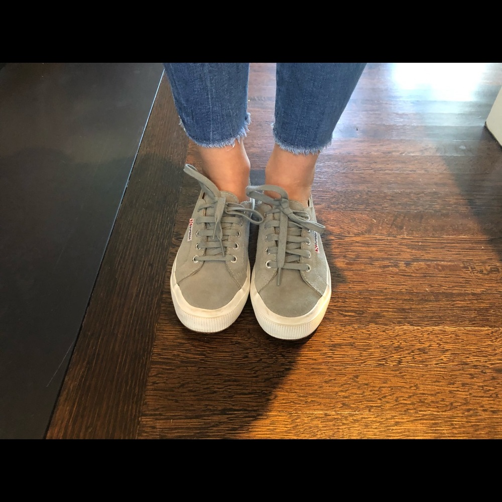 ALMOST NEW Light Gray Superga Sneakers 38